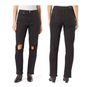 NWT Levi Strauss Signature Gold Women's Heritage High Rise Straight Black Jeans